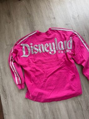Disneyland Resorts Spirit Long Sleeve Pink Top with Sparkles Medium